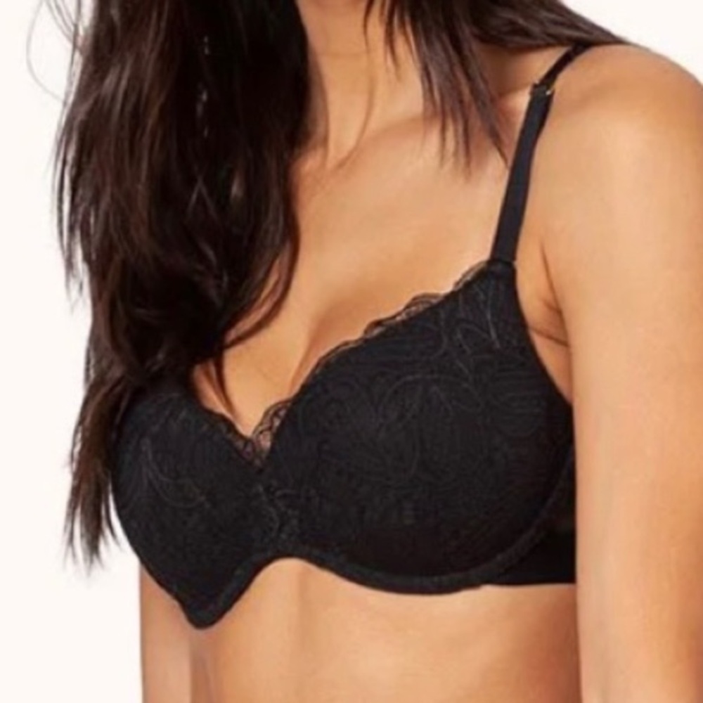Lively‎ * Lace No-Wire Push-Up Black Bra size 32DDD NWT
